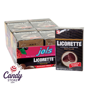 Jols Sugar Free Licorette Pastille 0.88oz Box - 12ct CandyStore.com