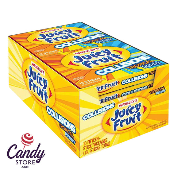Juicy Fruit Collisions Tropical Berry 1.67oz - 10ct CandyStore.com