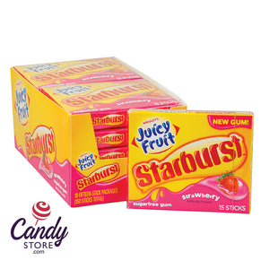 Juicy Fruit Strawberry Starburst Gum - 10ct CandyStore.com