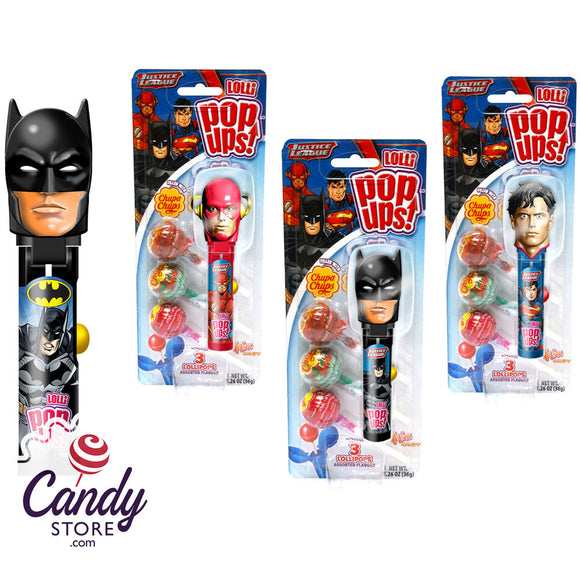 Justice League Pop-Ups Lollipops Toys - 6ct CandyStore.com