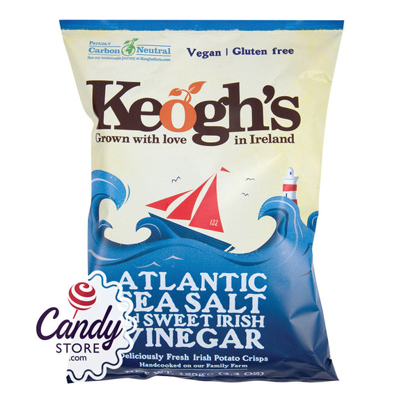 Keogh's Irish Potato Crisps Atlantic Sea Salt & Cider Vinegar 4.4oz Bags - 12ct CandyStore.com