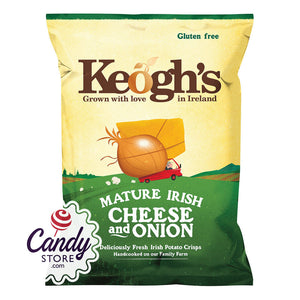Keogh's Irish Potato Crisps Cheese & Onion 1.76oz Bags - 24ct CandyStore.com
