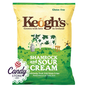 Keogh's Irish Potato Crisps Shamrock & Sour Cream 1.76oz - 24ct CandyStore.com