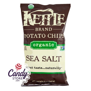 Kettle Organic Sea Salt Potato Chips 5oz Bags - 15ct CandyStore.com