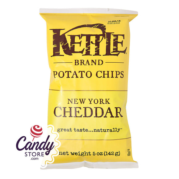 Kettle Potato Chips New York Cheddar 5oz Bags - 15ct CandyStore.com
