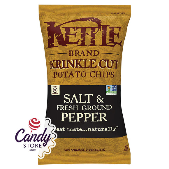 Kettle Potato Chips Salt And Pepper 5oz Bags - 15ct CandyStore.com