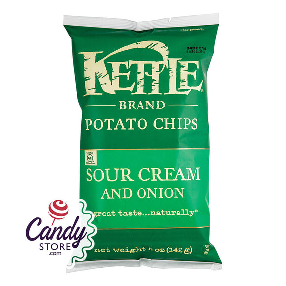 Kettle Potato Chips Sour Cream And Onion 5oz Bags - 15ct CandyStore.com
