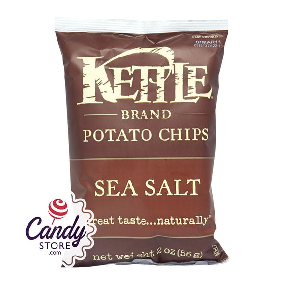 Kettle Sea Salt Potato Chips 2oz Bags - 24ct CandyStore.com