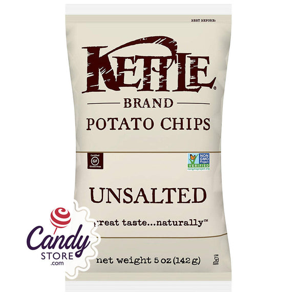 Kettle Unsalted Potato Chips 5oz Bags - 15ct CandyStore.com