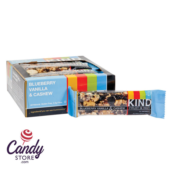 Kind Bars Blueberry Vanilla And Cashew 1.4oz Fruit And Nut - 12ct CandyStore.com
