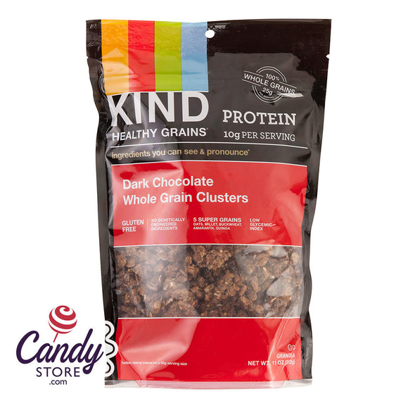 Kind Bars Grains Granola Bag Dark Chocolate Whole Gran Clusters 11oz - 6ct CandyStore.com