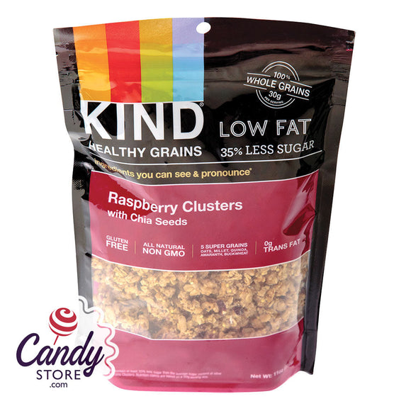 Kind Bars Granola Raspberry Clusters With Chia Seed 11oz Bag - 6ct CandyStore.com