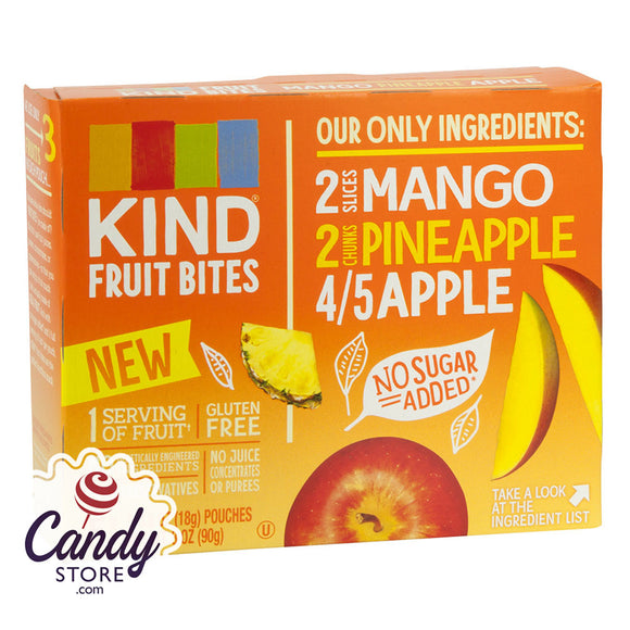 Kind Bars Mango Pineapple Fruit Bites 5-Piece 3oz Box - 8ct CandyStore.com