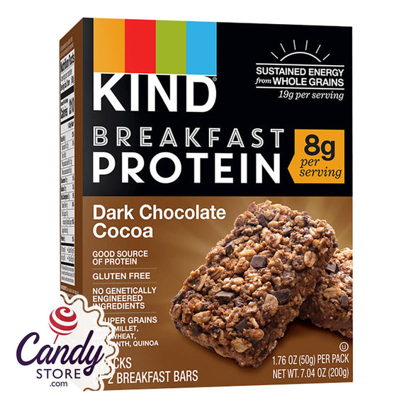 Kind Breakfast Protein Bar Dark Chocolate Cocoa 4ct 7.04oz Box - 8ct CandyStore.com