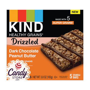 Kind Healthy Grains Drizzled Dark Chocolate Peanut Butter 5.8oz Boxes - 8ct CandyStore.com
