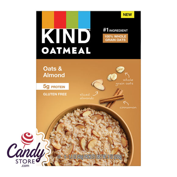 Kind Oatmeal Oats & Almond 6ct 9.06oz - 5ct CandyStore.com