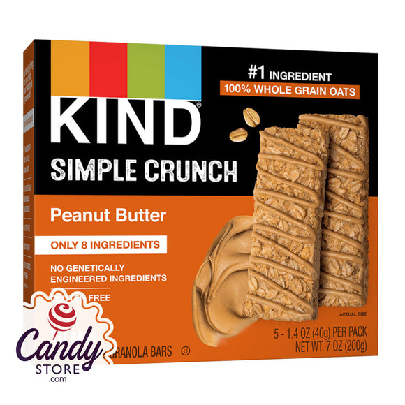 Kind Simple Crunch Peanut Butter 5ct 7oz - 8ct CandyStore.com