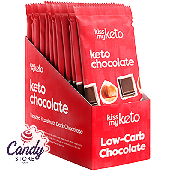 Kiss My Keto Chocolate Bar Hazelnut 3oz - 12ct CandyStore.com