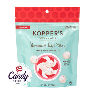 Kopper's Peppermint Twist Bites 4oz Pouch - 12ct CandyStore.com