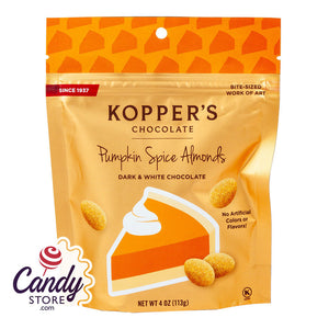 Kopper's Pumpkin Spice Almonds Sup 4oz - 12ct CandyStore.com