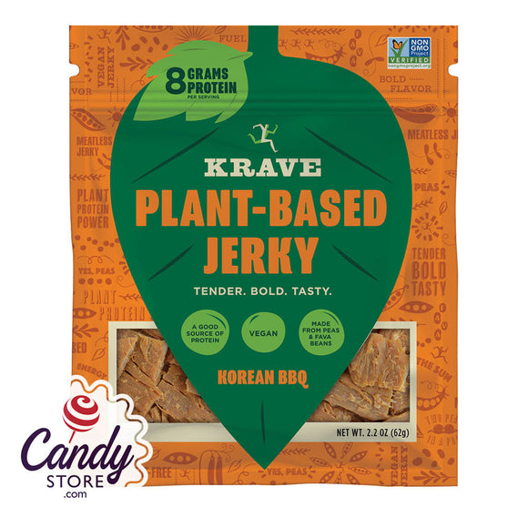 Krave Plant Based Jerky Korean Barbecue 2.2oz - 8ct CandyStore.com