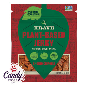 Krave Plant Based Jerky Smoked Chipotle 2.2oz - 8ct CandyStore.com