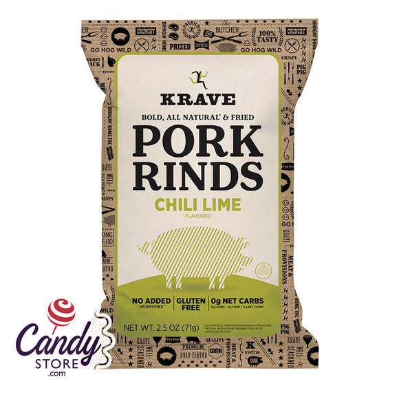 Krave Pork Rinds Chili Lime 2.5oz - 6ct CandyStore.com
