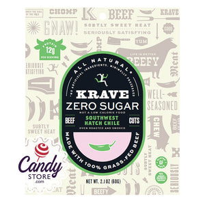 Krave Zero Sugar Southwest Hatch Chile Jerky 2oz Pouch - 8ct CandyStore.com