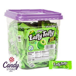 Laffy Taffy Mini Sour Apple Tub - 145ct CandyStore.com