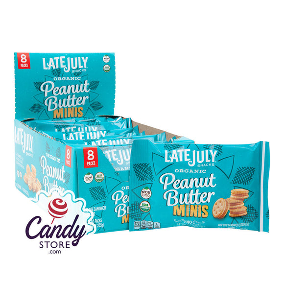 Late July Organic Mini Peanut Butter Sandwich Crackers 1.13oz Bags - 32ct CandyStore.com