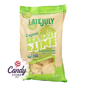 Late July Organic Restaurant Style Sea Salt And Lime Tortilla Chips 11oz Bags - 9ct CandyStore.com