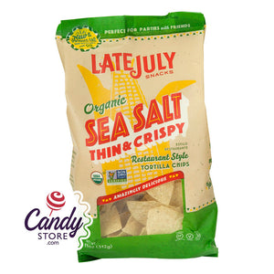 Late July Organic Restaurant Style Sea Salt Tortilla Chips 11oz Bags - 9ct CandyStore.com