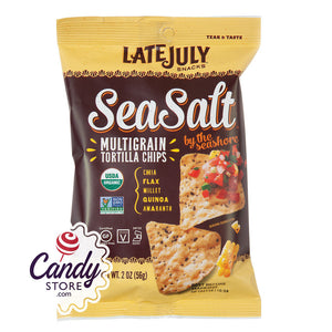 Late July Sea Salt Multigrain Tortilla Chips 2oz Bags - 6ct CandyStore.com