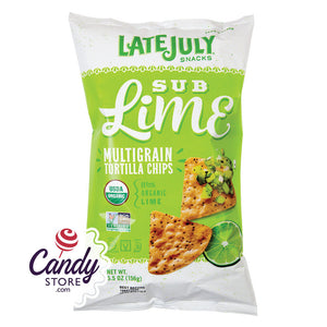 Late July Sub Lime Tortilla Chips 5.5oz Bags - 12ct CandyStore.com