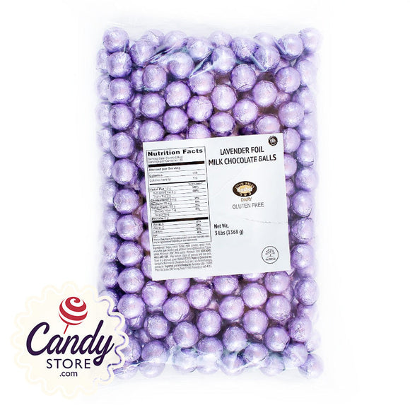 Lavender Foil Chocolate Balls - 2lb Bulk CandyStore.com