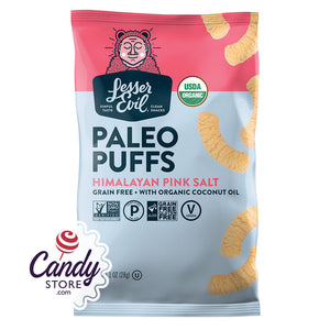 Lesser Evil Himalayan Pink Salt Paleo Puffs 1oz Bags - 24ct CandyStore.com