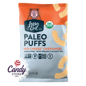 Lesser Evil No Cheese Cheesiness Paleo Puffs 5oz Pouch - 9ct CandyStore.com