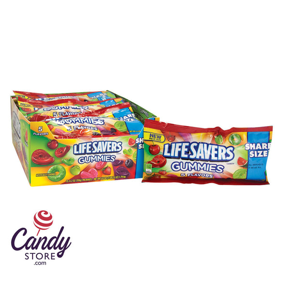 Lifesavers 5 Flavor Gummies 4.2oz Share Size - 15ct CandyStore.com