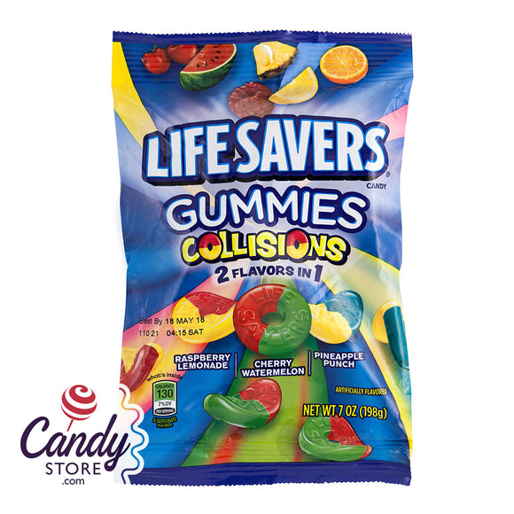 Lifesavers Gummies Collisions 7oz Peg Bag - 12ct CandyStore.com