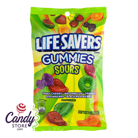 Lifesavers Gummies Sours 7oz Peg Bag - 12ct CandyStore.com