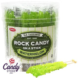 Light Green Rock Candy Crystal Sticks - 36ct Jar CandyStore.com