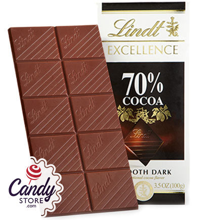 Lindt Excellence 70% Dark Chocolate Bars - 12ct CandyStore.com