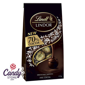Lindt Lindor 70% Dark Chocolate Truffles 5.1oz Bag - 6ct CandyStore.com