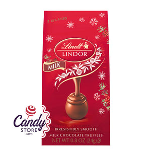 Lindt Lindor Milk Chocolate 0.8oz Mini Bags - 24ct CandyStore.com