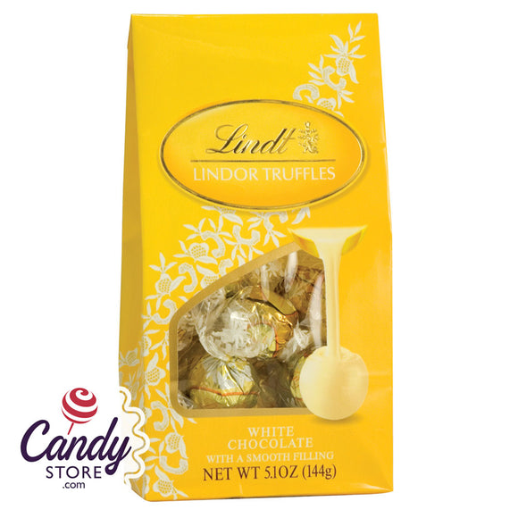 Lindt Lindor White Chocolate Truffles 5.1oz Bag - 6ct CandyStore.com