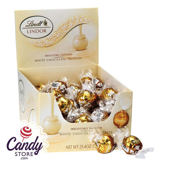 Lindt Lindor White Chocolate Truffles 60 Pc Box - 60ct CandyStore.com