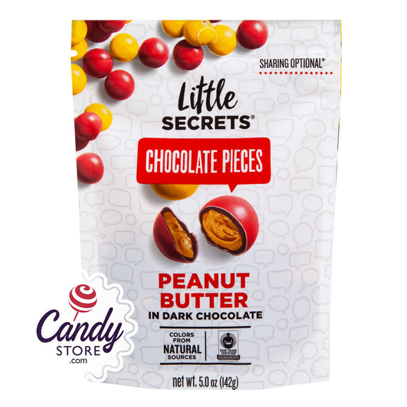 Little Secrets Chocolate Pieces Peanut Butter In Dark Chocolate 5oz Pouch - 8ct CandyStore.com
