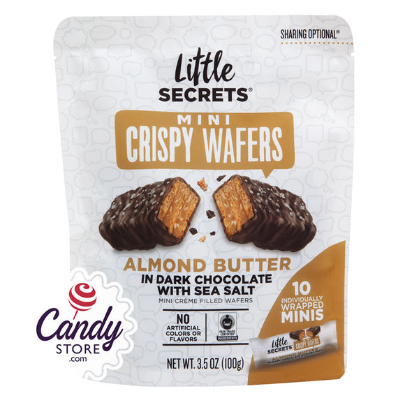 Little Secrets Dark Chocolate Almond Butter Crispy Wafers 3.5oz Pouch - 6ct CandyStore.com