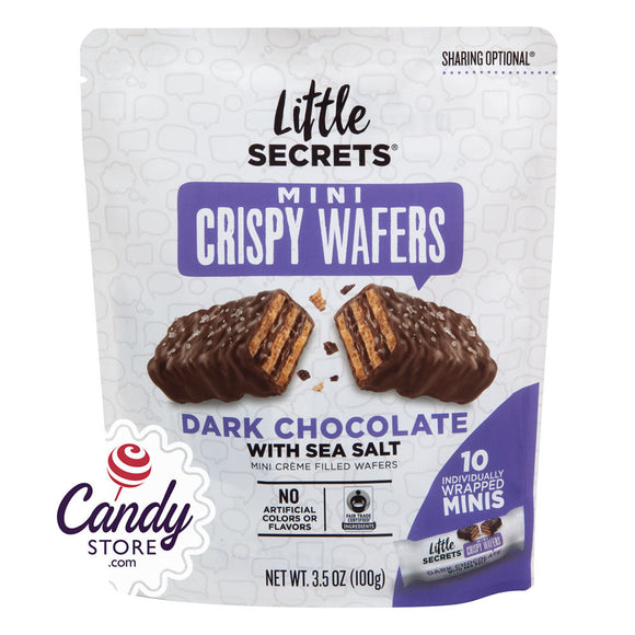 Little Secrets Dark Chocolate Sea Salt Crispy Wafers 3.5oz Pouch - 6ct CandyStore.com