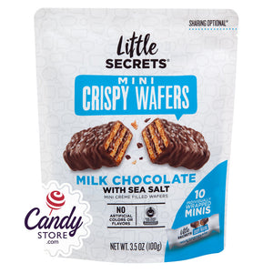Little Secrets Milk Chocolate With Sea Salt Crispy Wafers 3.5oz Pouch - 6ct CandyStore.com